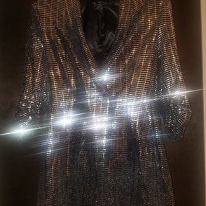 Zara sequin blazer dress